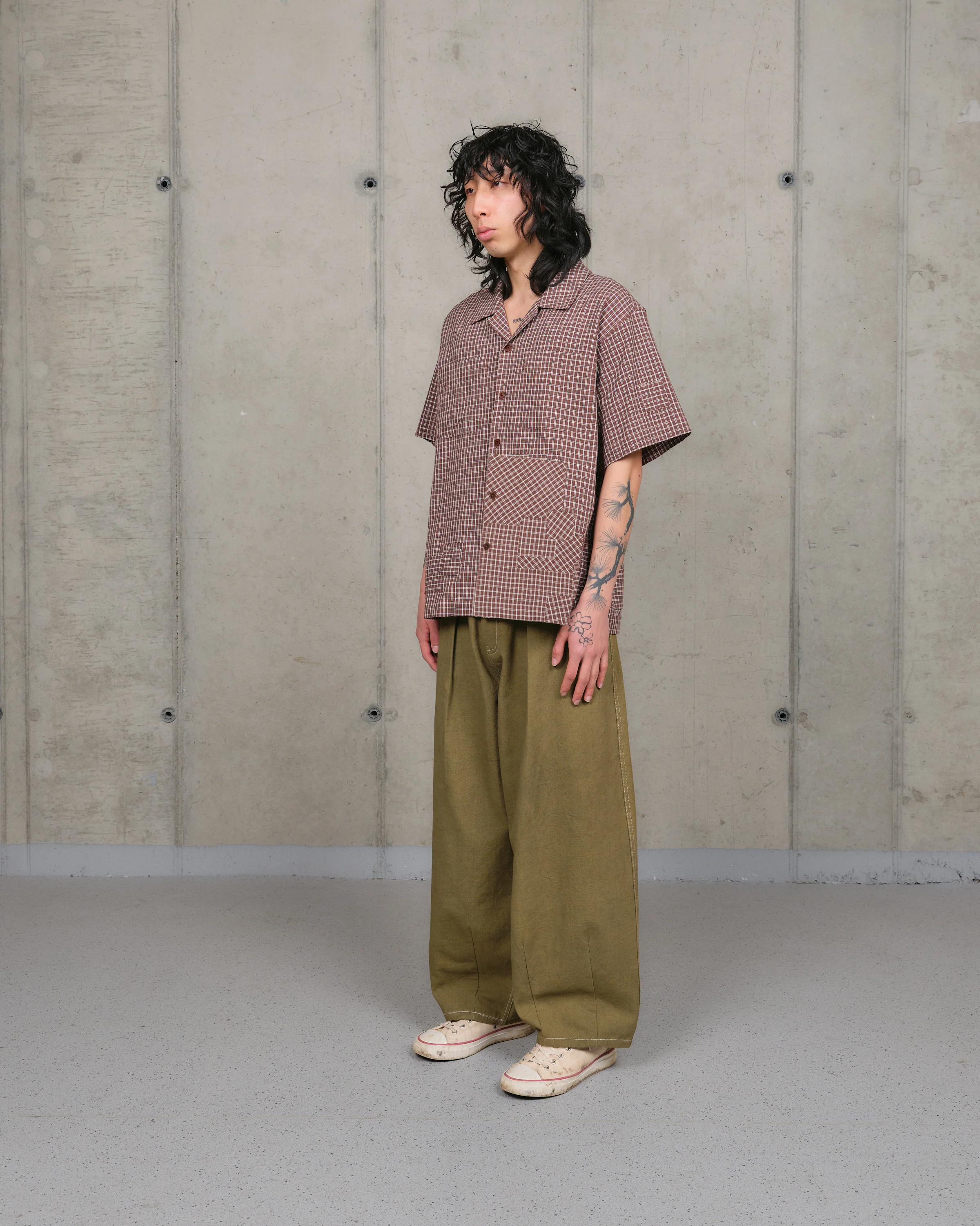 PA Shirt SS - Brown Check - Image 4