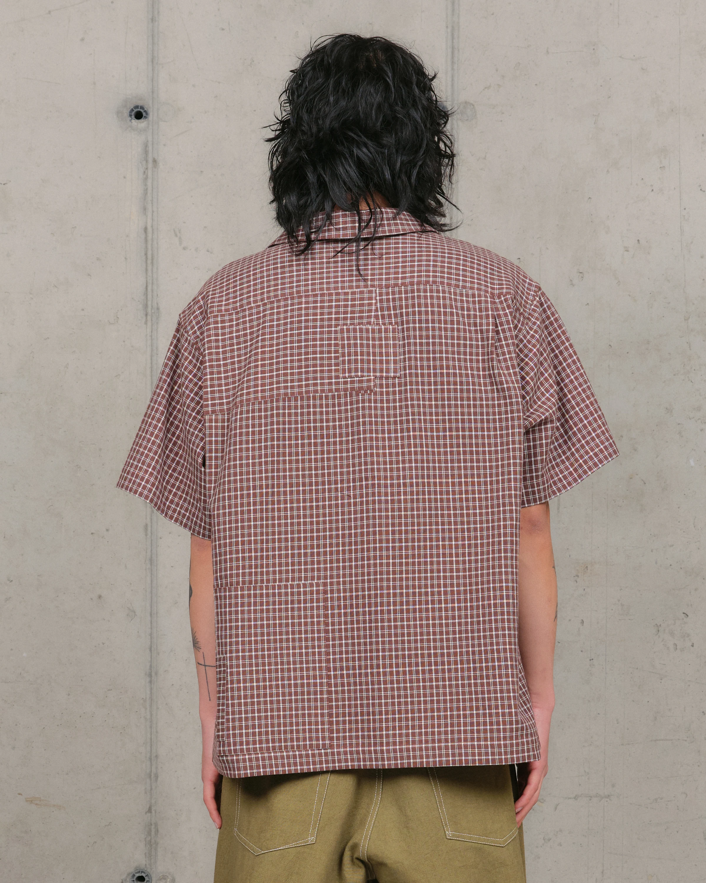 PA Shirt SS - Brown Check - Image 6