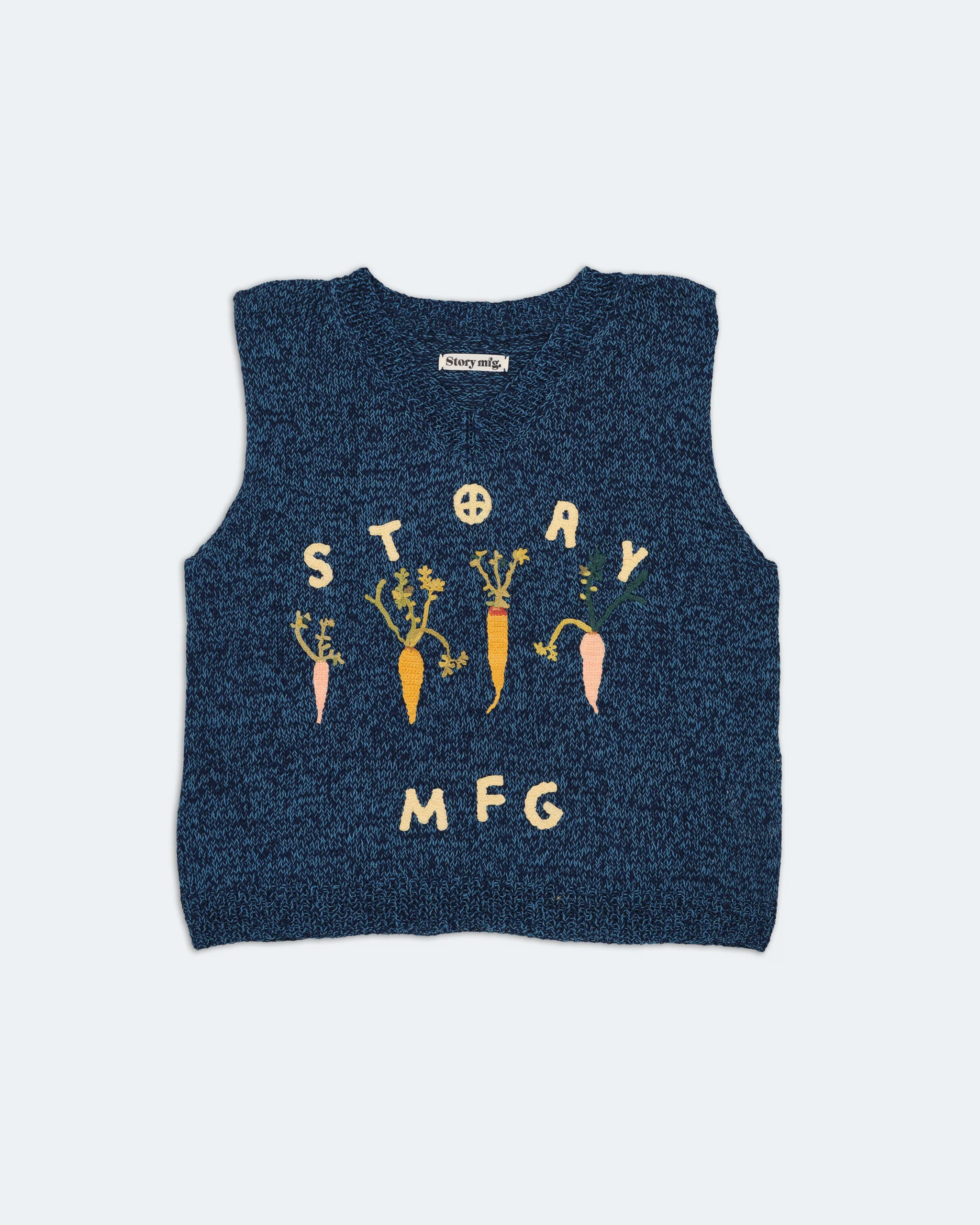 Party Knit Vest - Indigo Carrots - Image 3