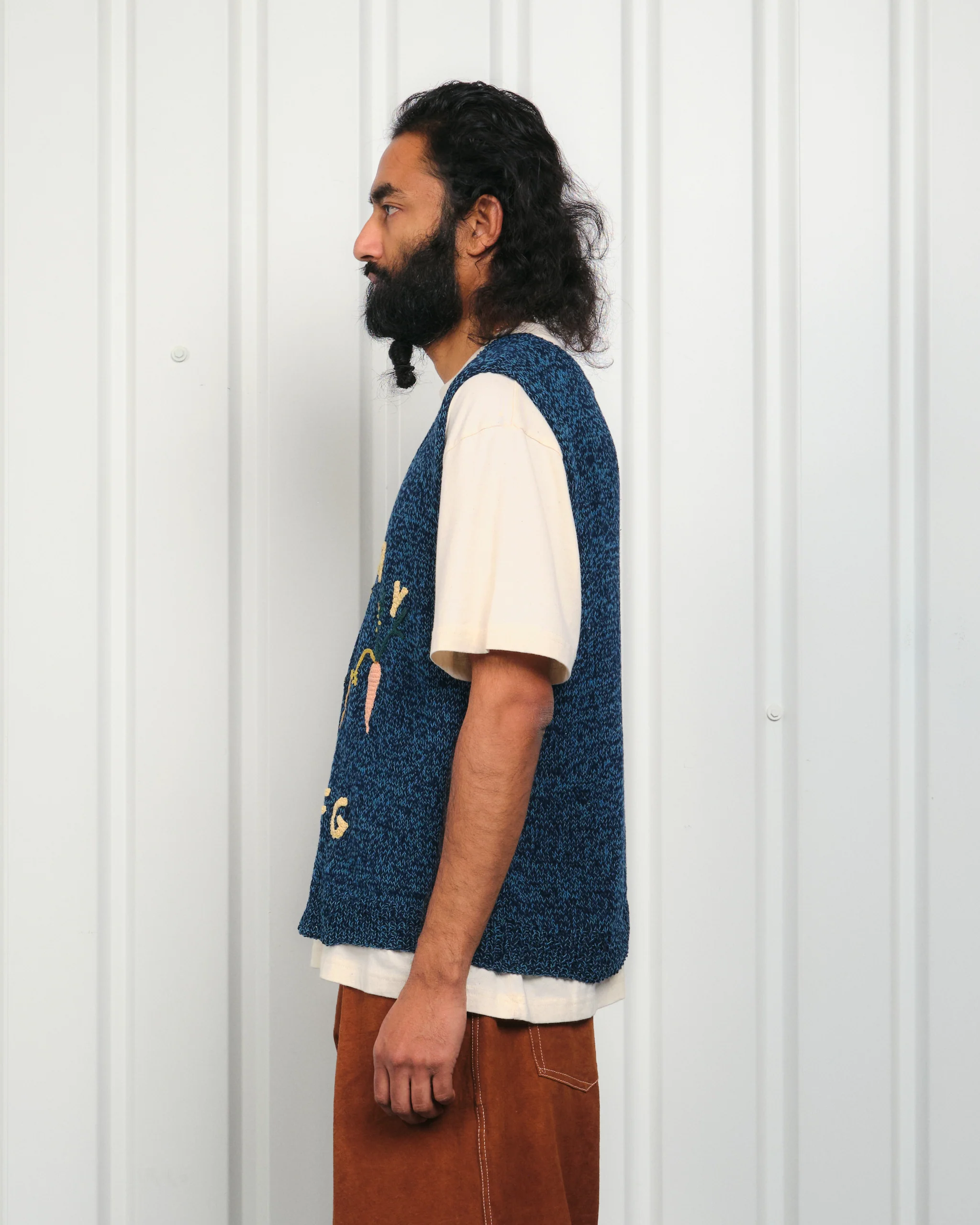 Party Knit Vest - Indigo Carrots - Image 4
