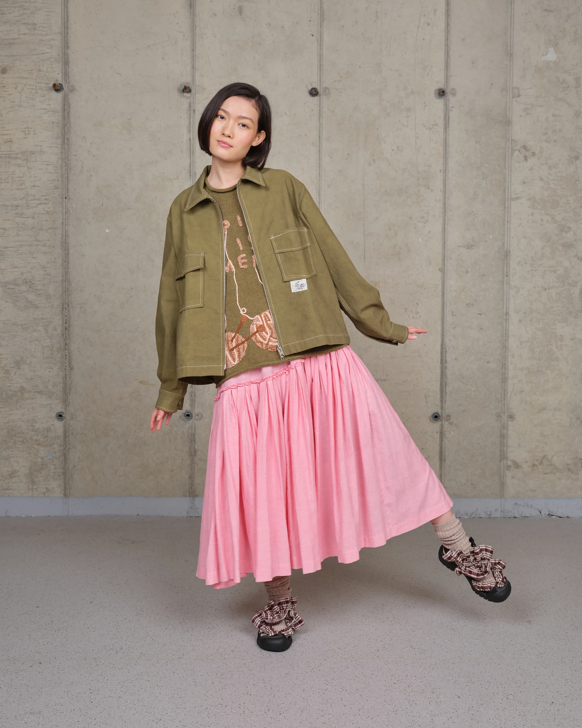 Pine Skirt - Pink Pleats - Image 3