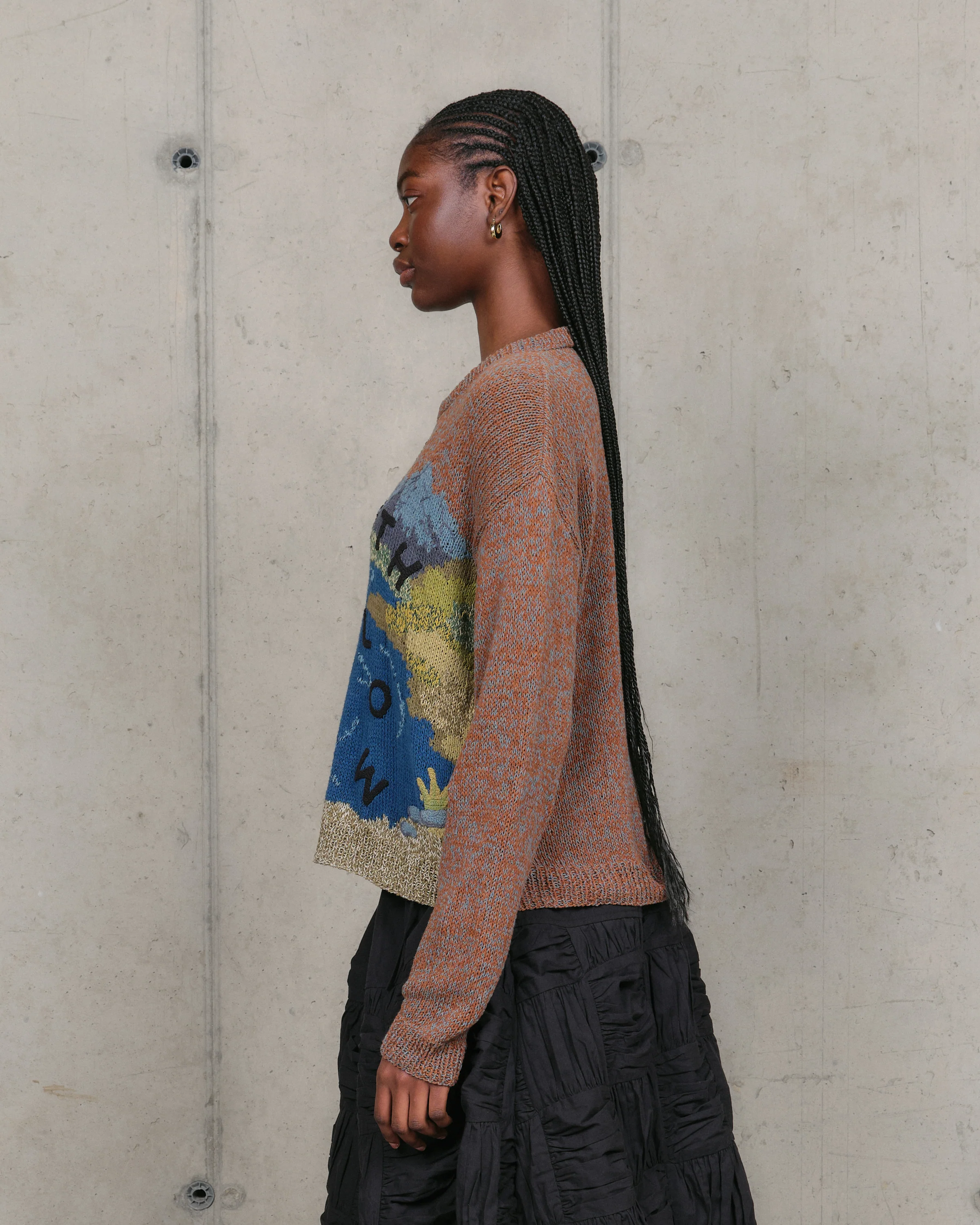 Piper Knit Jumper - Brown Grow With The Flow - Image 6