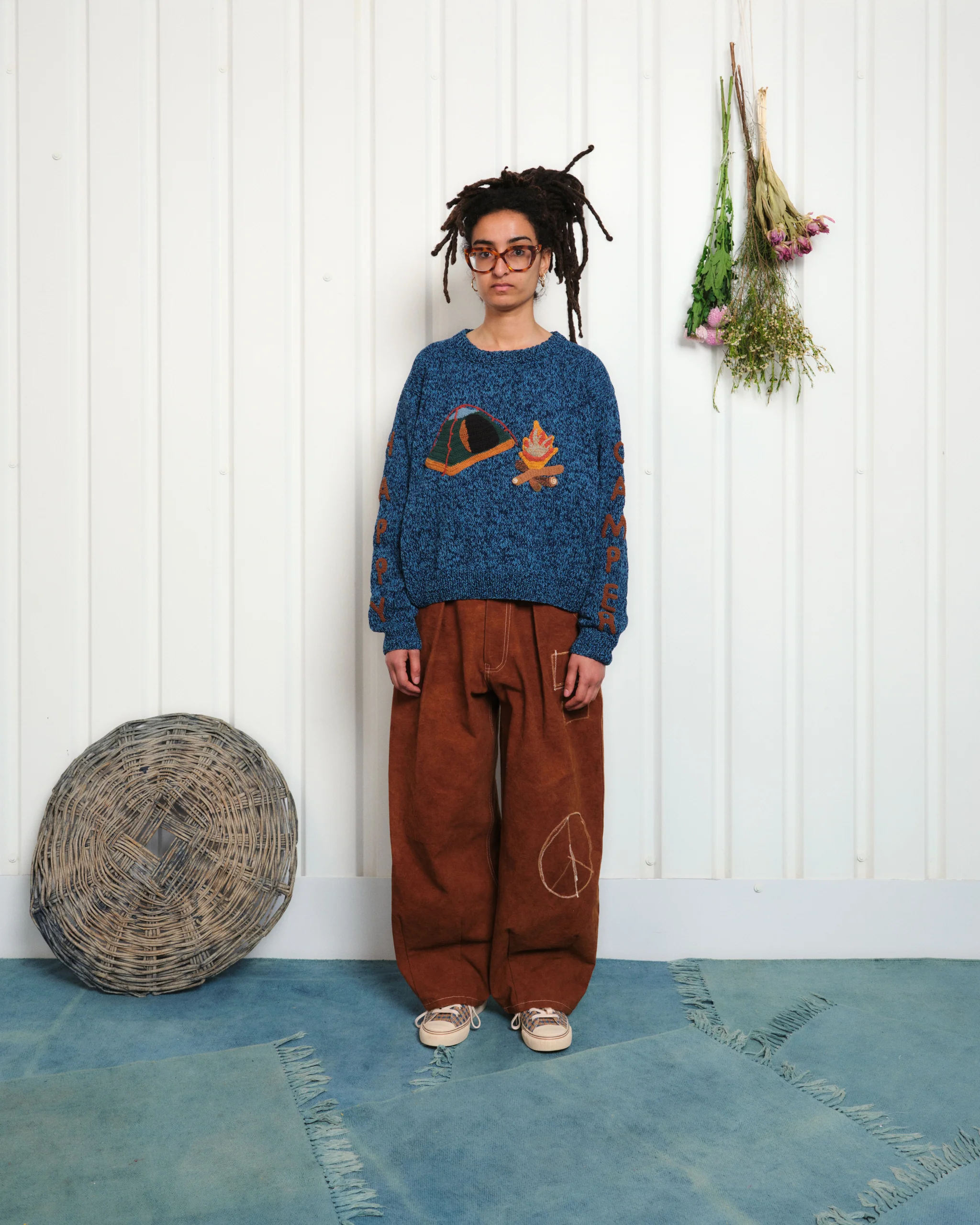 Piper Knit Jumper - Happy Camper Indigo - Image 2