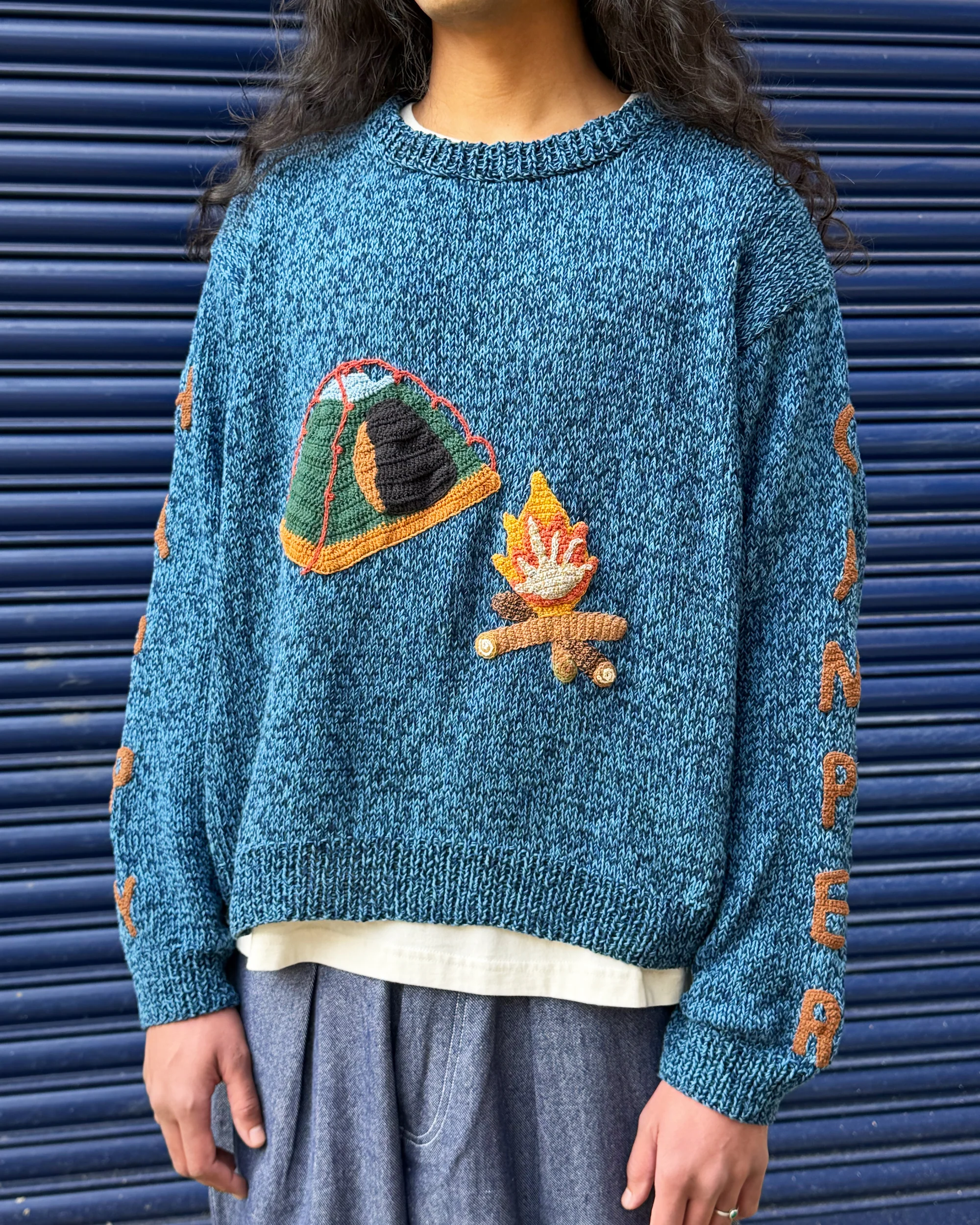 Piper Knit Jumper - Happy Camper Indigo - Image 6