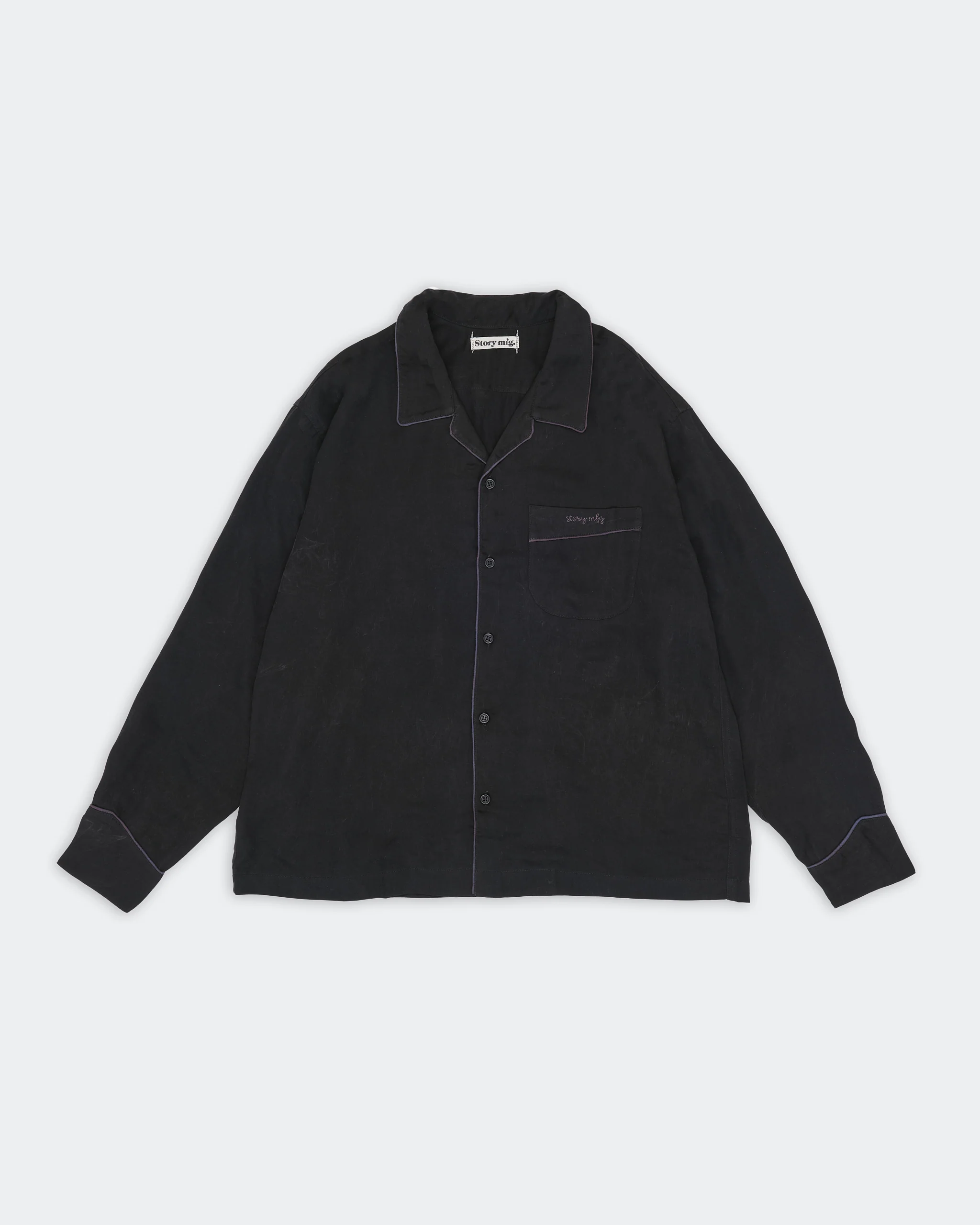 PJ Shirt - Black Tencel - Image 3