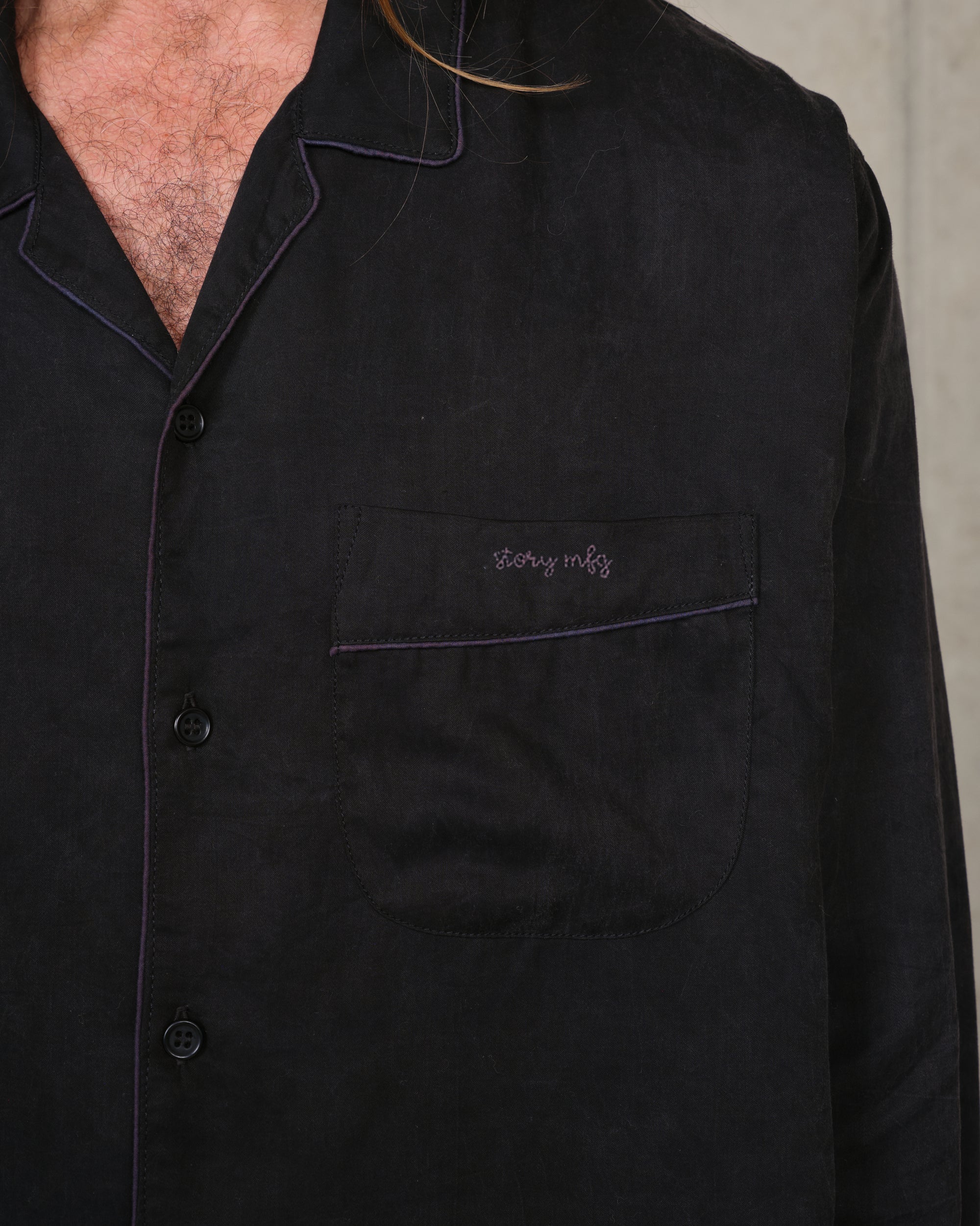 PJ Shirt - Black Tencel - Image 4