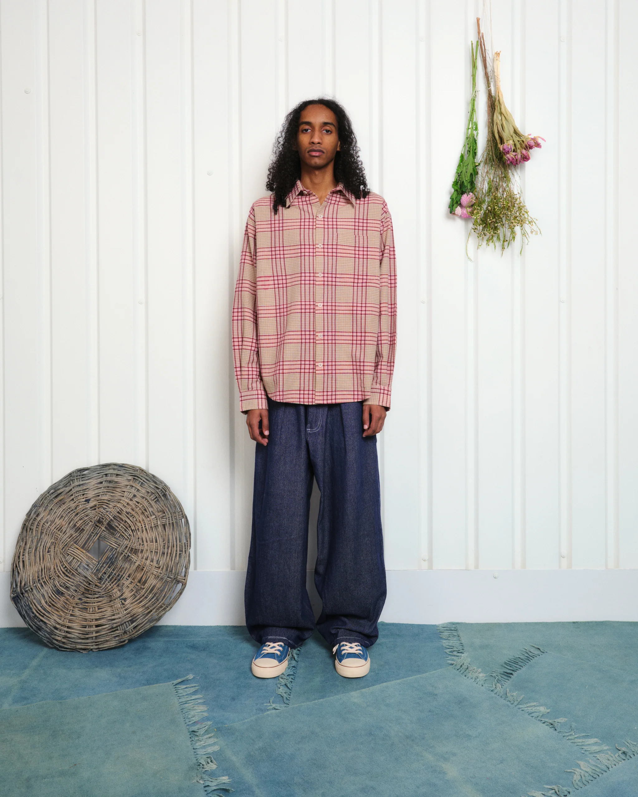 Plane Shirt - Flora Check Handloom - Image 2