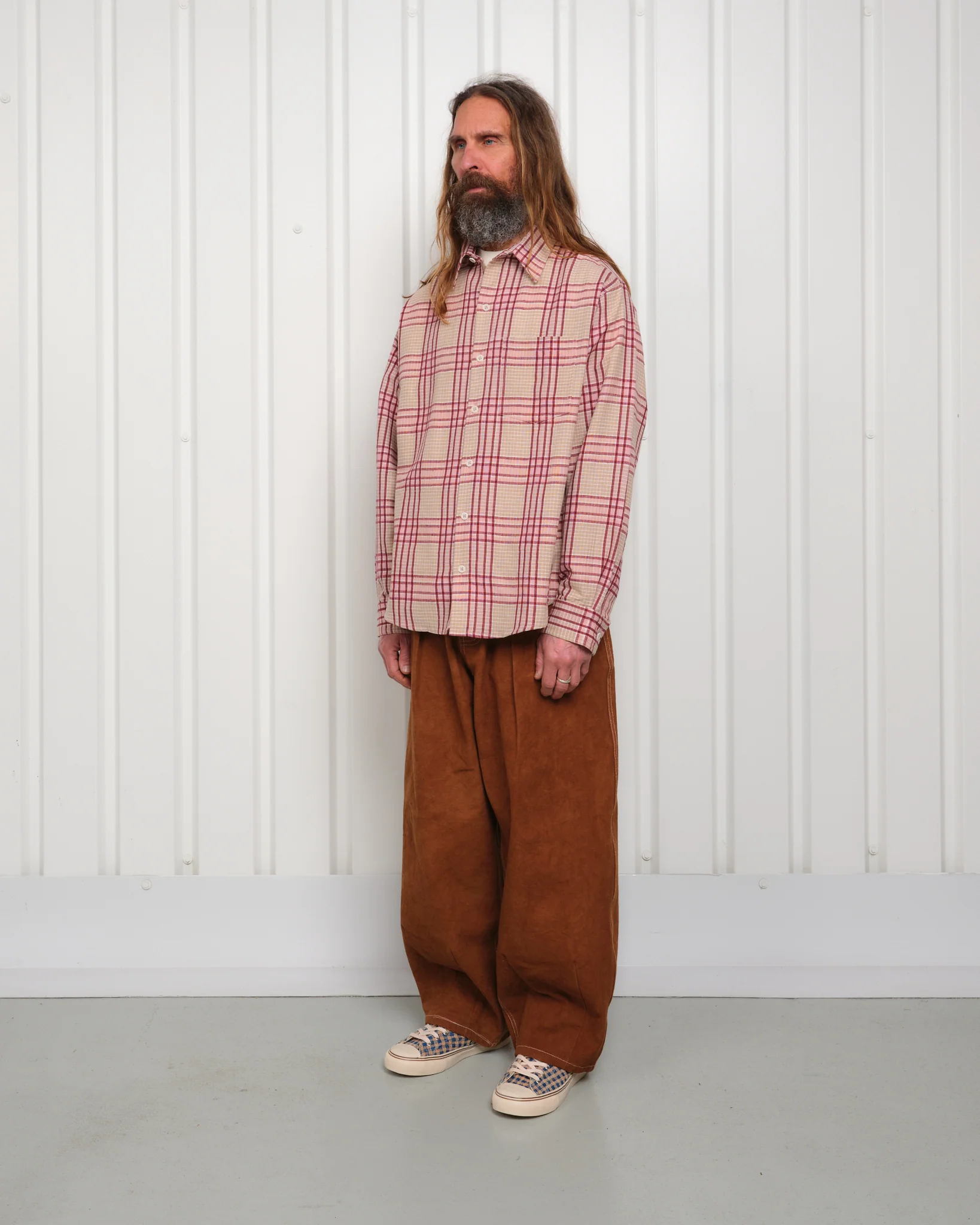 Plane Shirt - Flora Check Handloom - Image 4