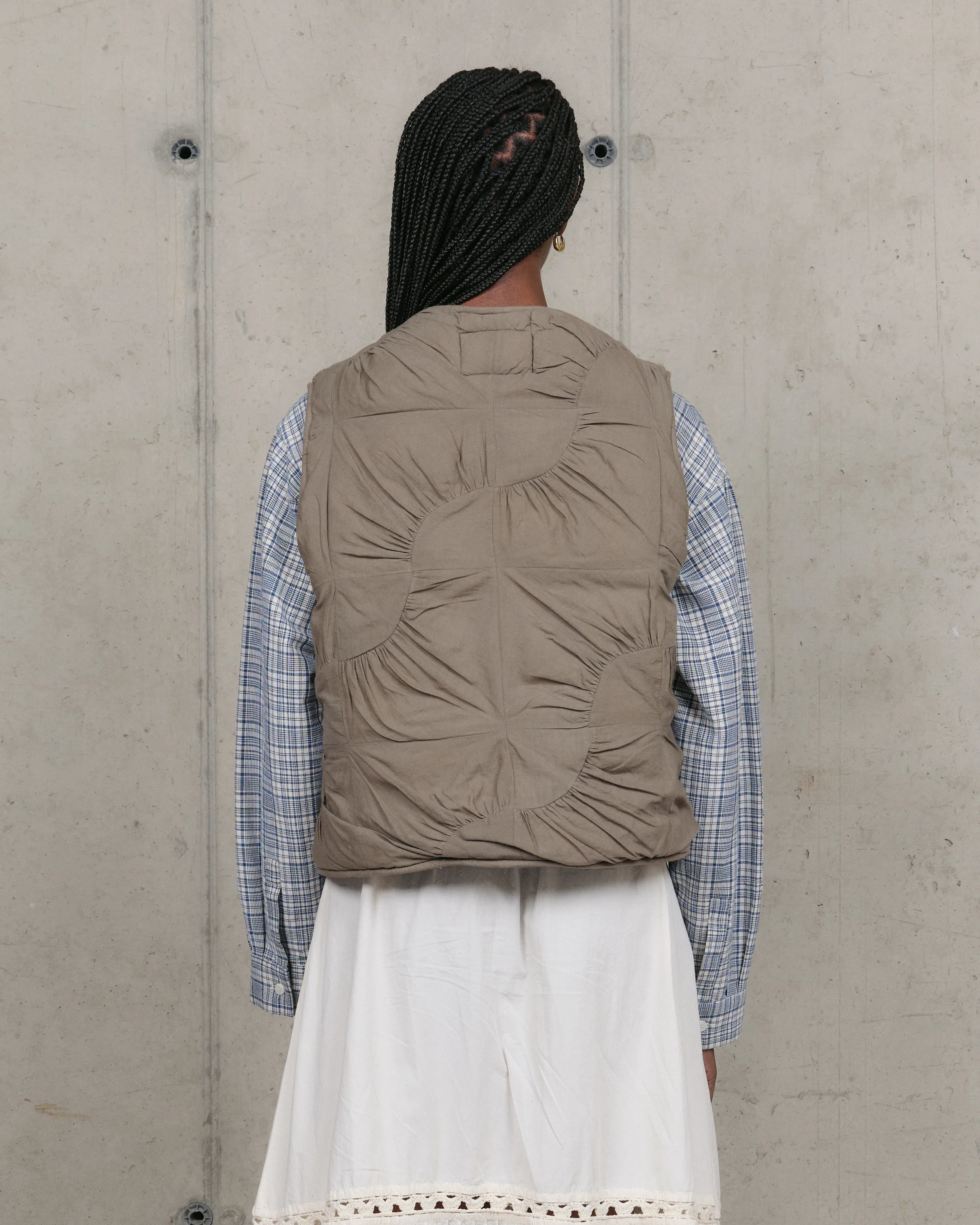 Pluto Vest - Khaki Wandering Patchwork - Image 9