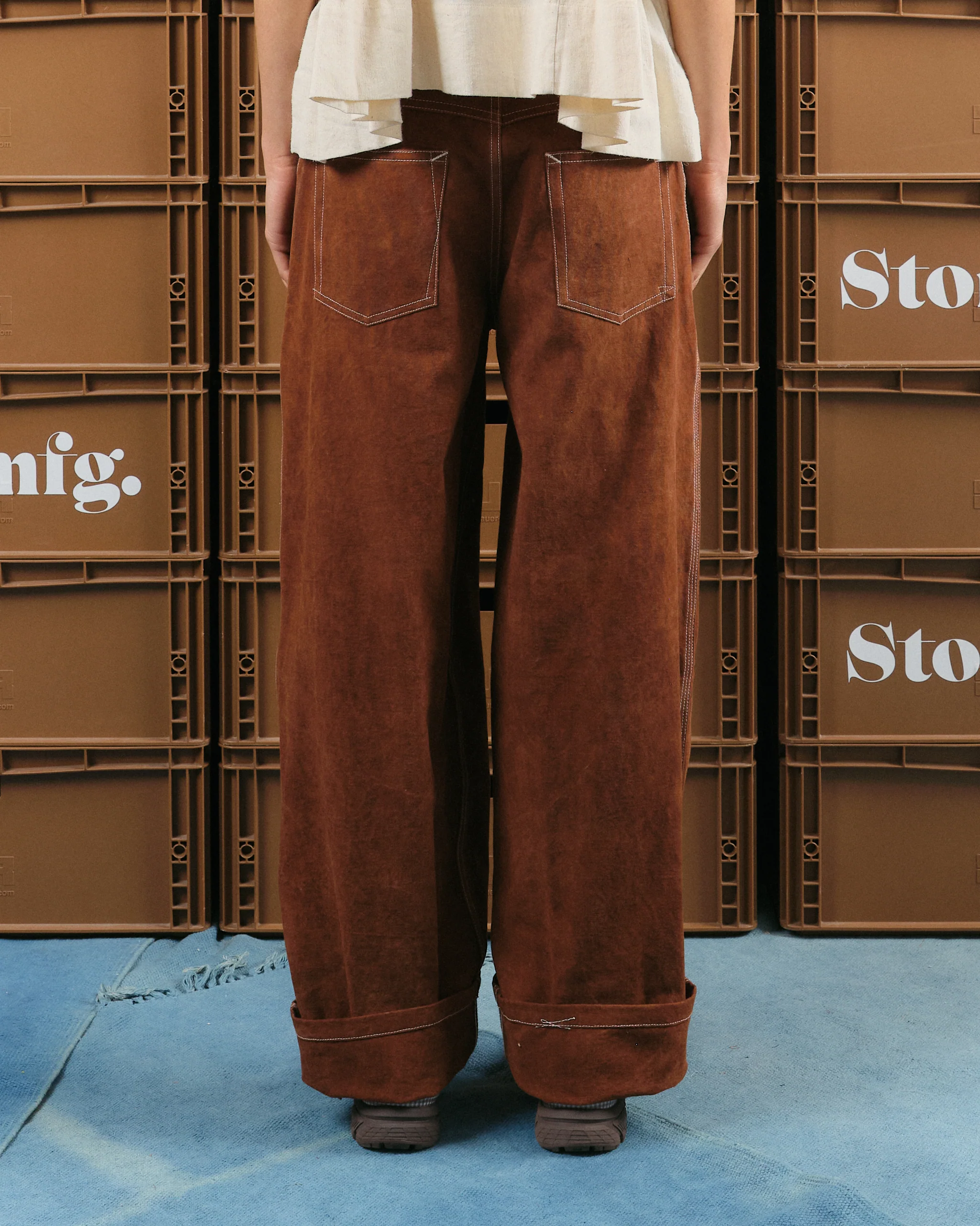 Poetry Pants - Brown Wonky-Wear - Image 9