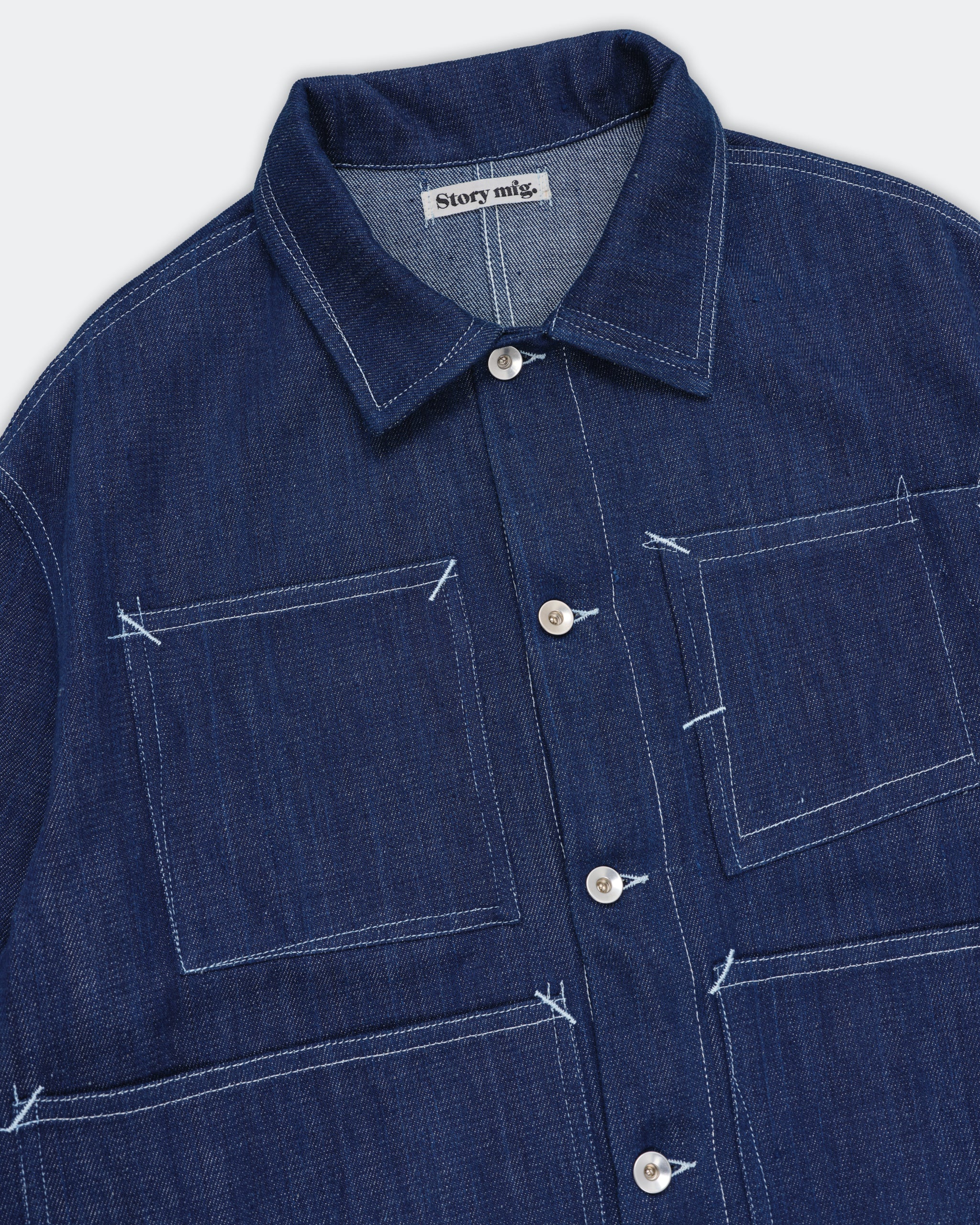 Post Jacket - Indigo Selvedge Denim - Image 9