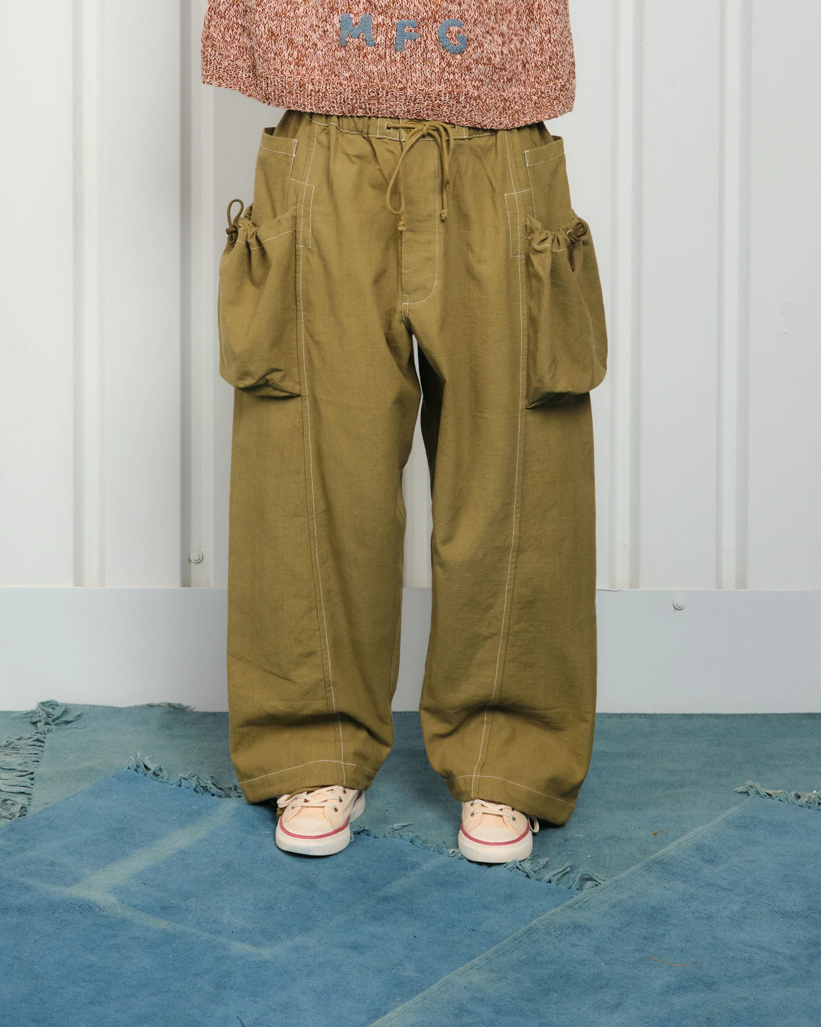 Salt Pants - Olive Contrast Slub - Image 5