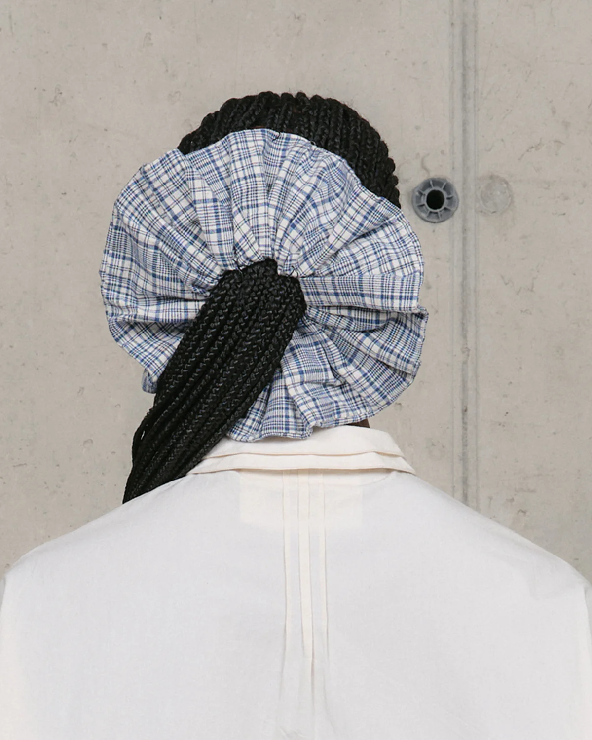 Scrunchie - Indigo Check - Image 2