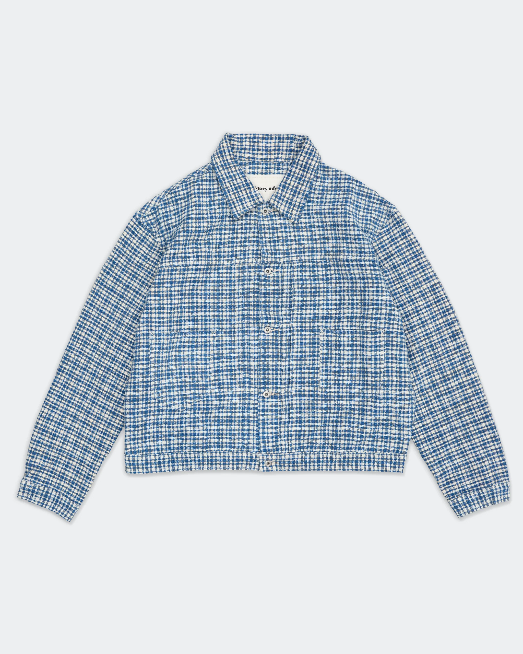 Sundae Jacket - Indigo Check Handloom - Image 2