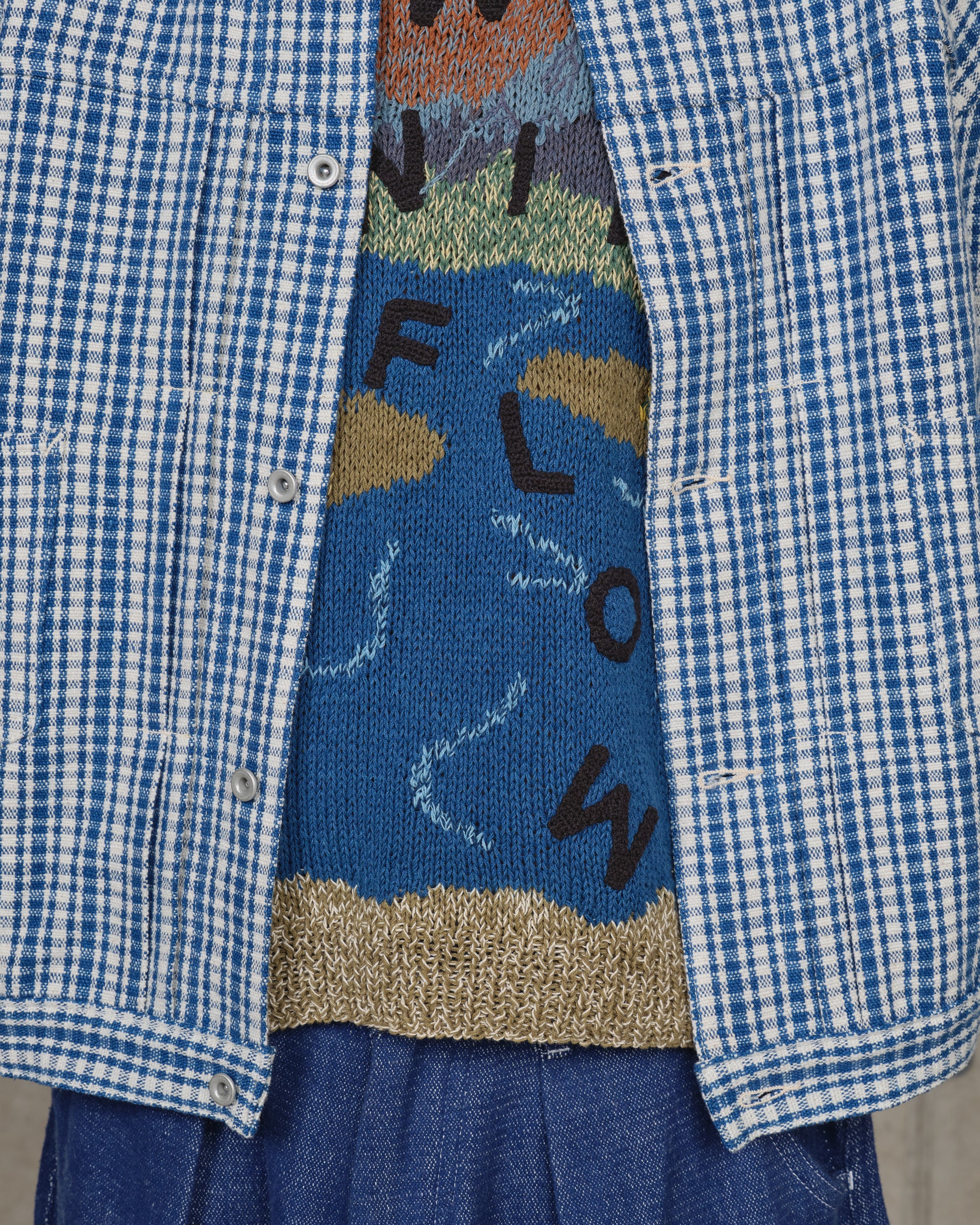 Sundae Jacket - Indigo Check Handloom - Image 7