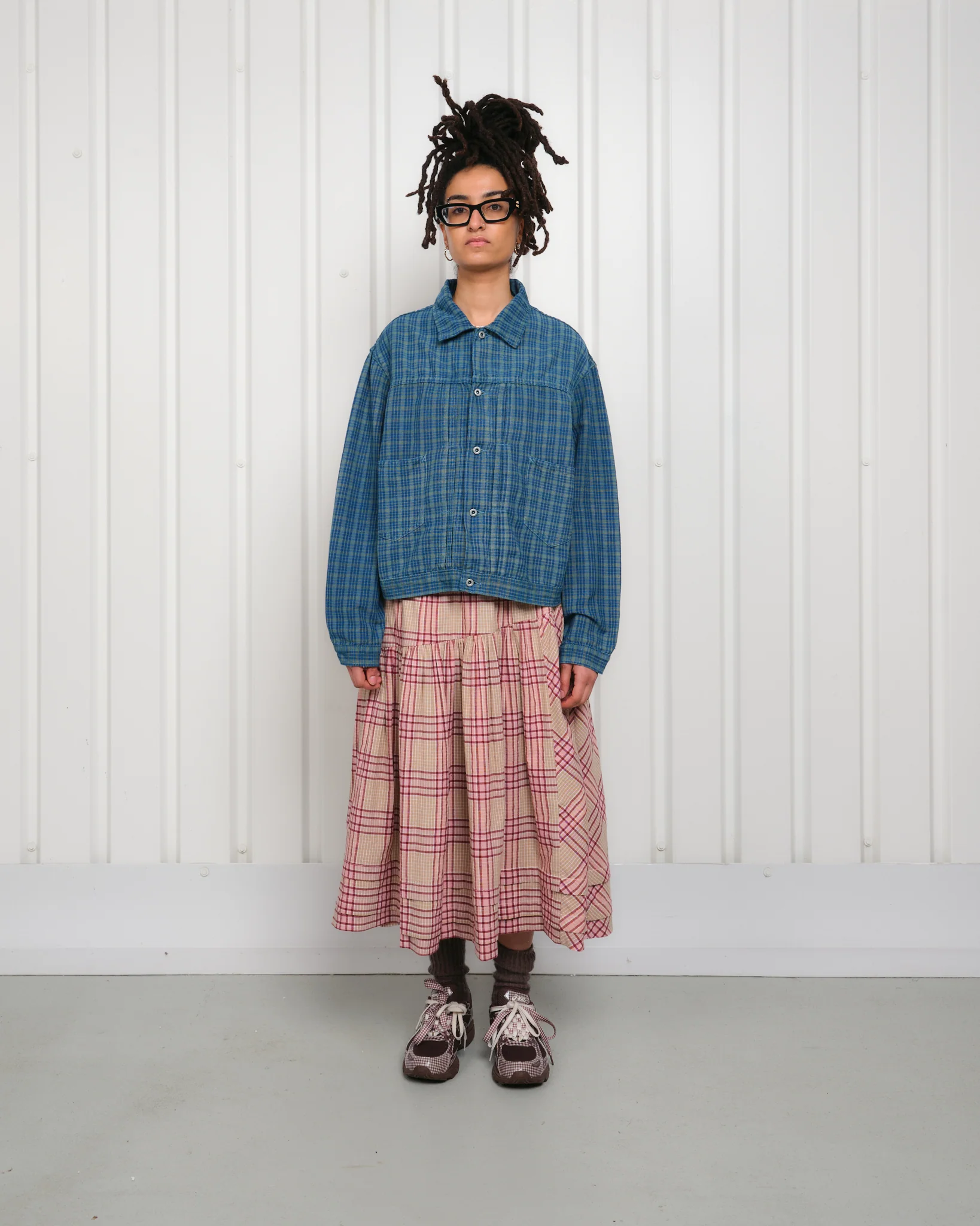 Sundae Jacket - Indigo Mud Check - Image 2