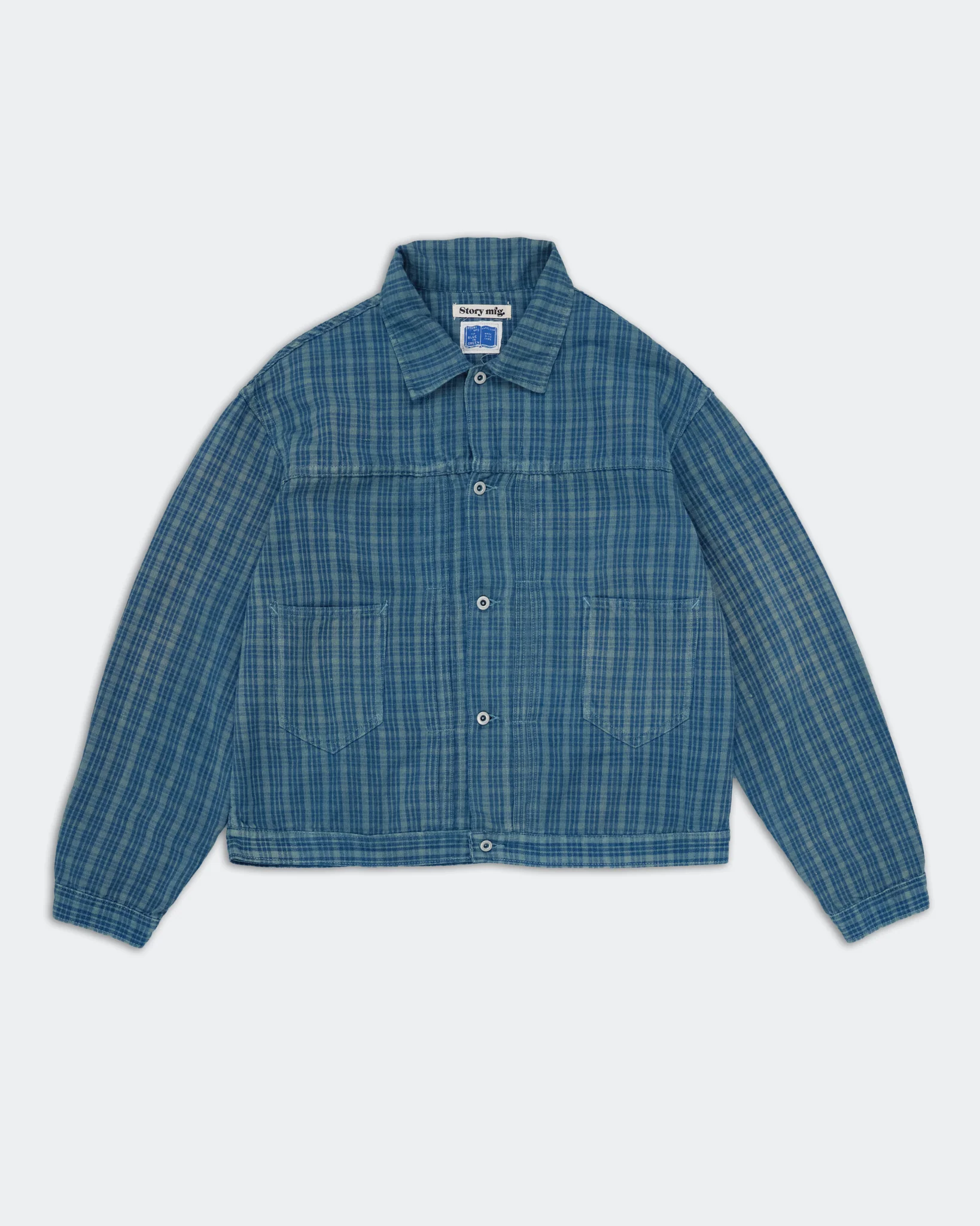 Sundae Jacket - Indigo Mud Check - Image 3