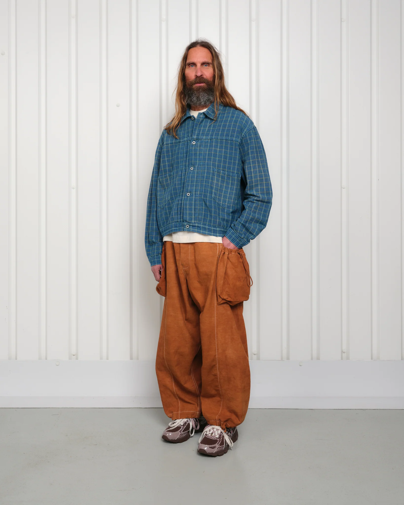 Sundae Jacket - Indigo Mud Check - Image 4