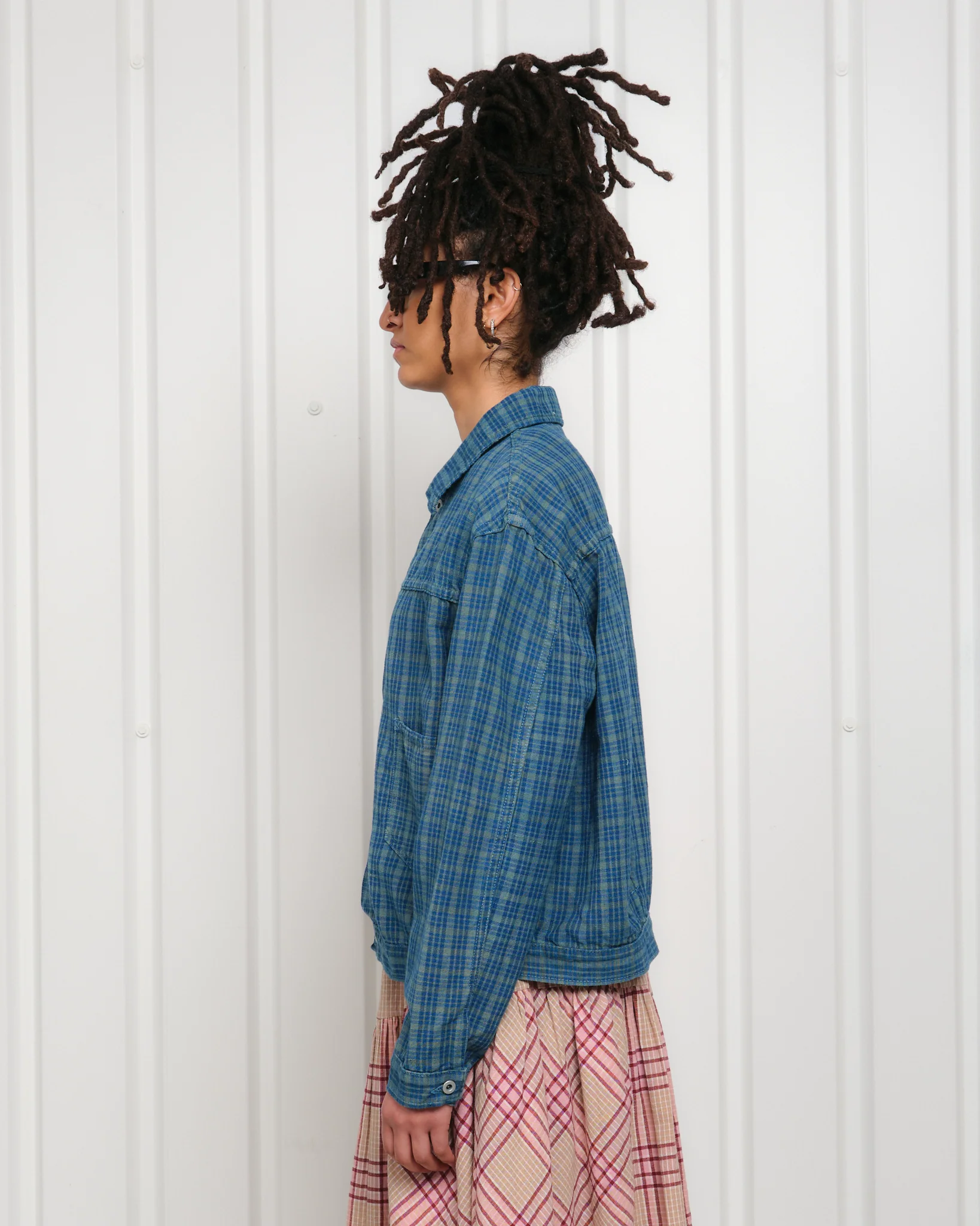 Sundae Jacket - Indigo Mud Check - Image 6