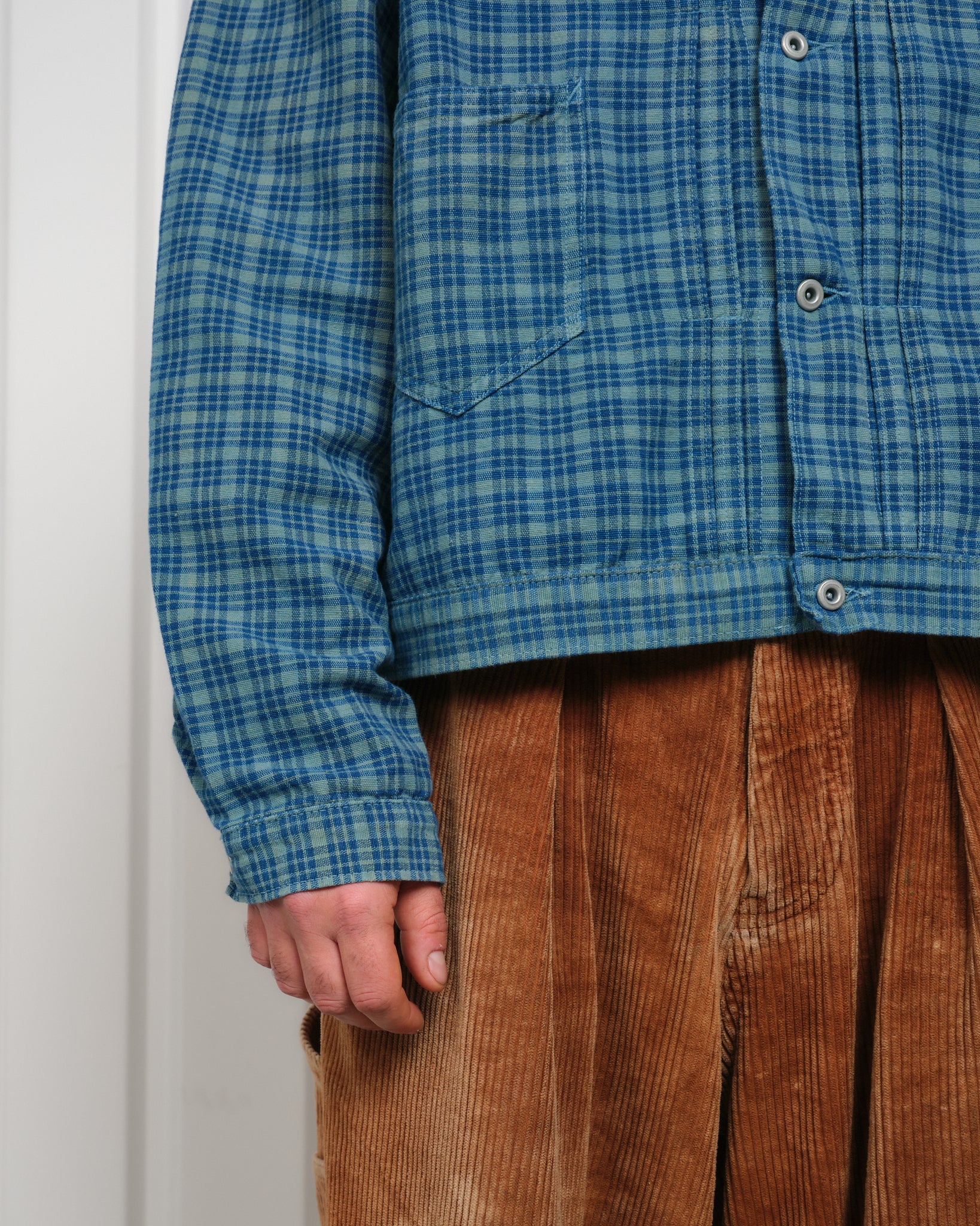 Sundae Jacket - Indigo Mud Check - Image 8