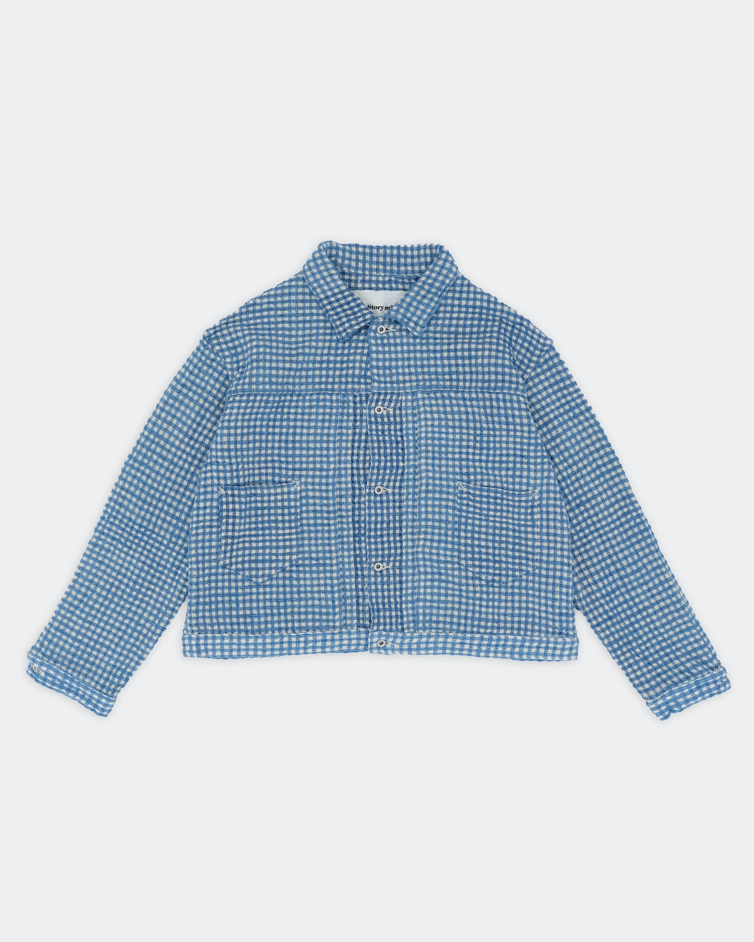 Sundae Jacket - Indigo Wobbly Waffle - Image 3