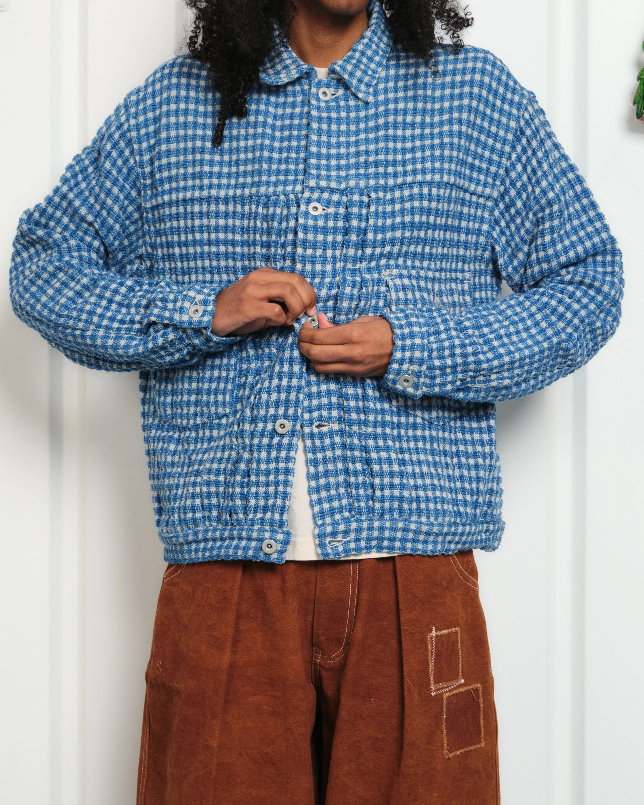 Tuesday Jacket - Indigo Wobbly Waffle - Image 5