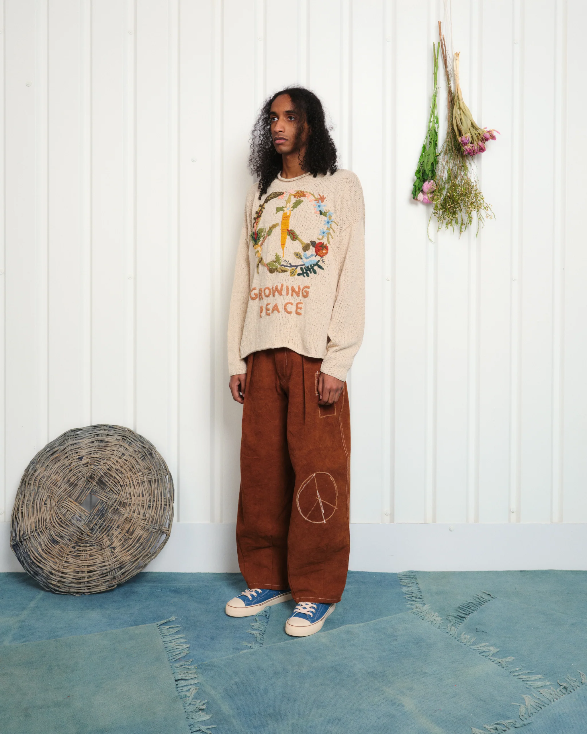 Twinsun Knit Rollneck - Ecru Growing Peace - Image 6