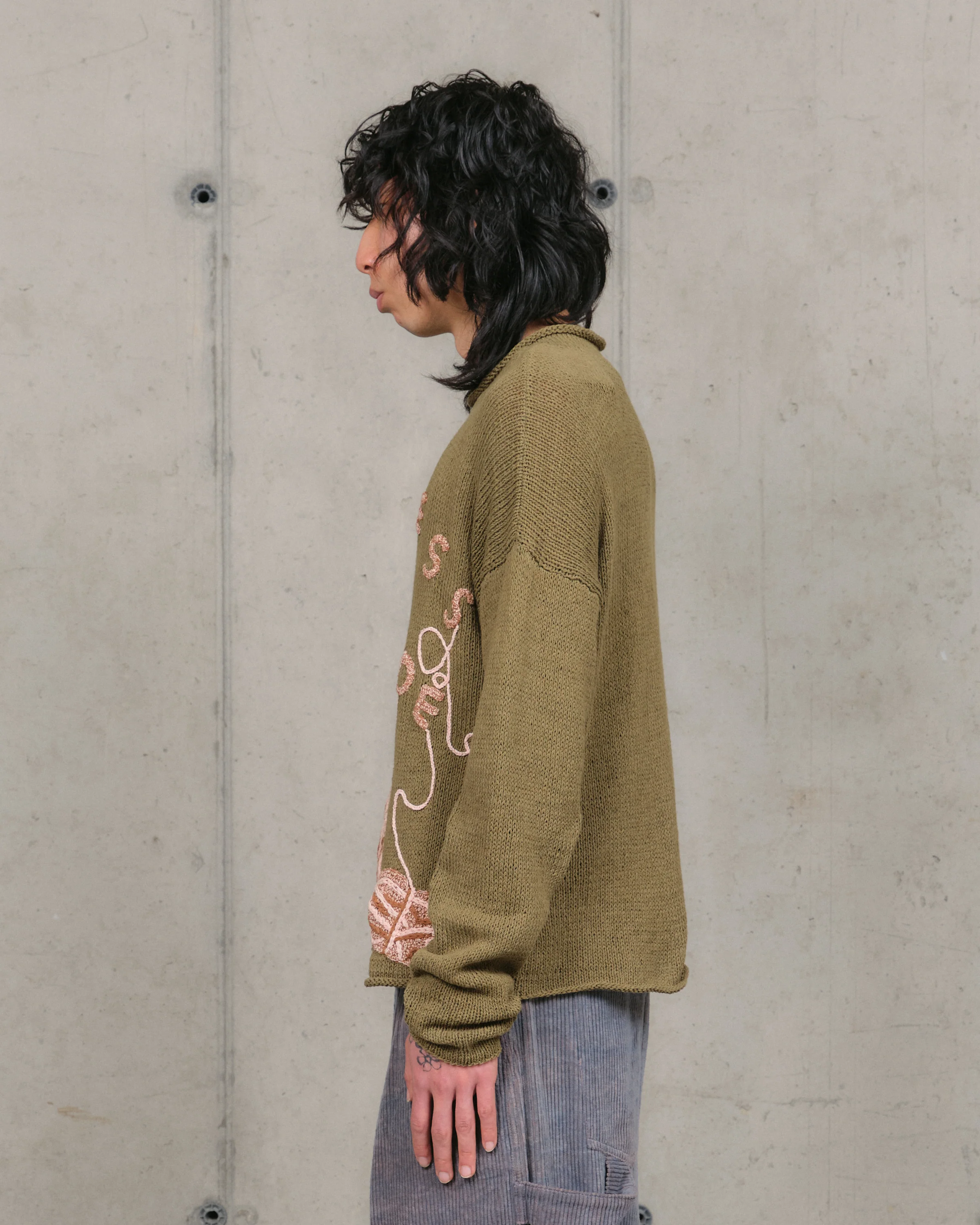 Twinsun Knit Rollneck - Olive Homemade - Image 7