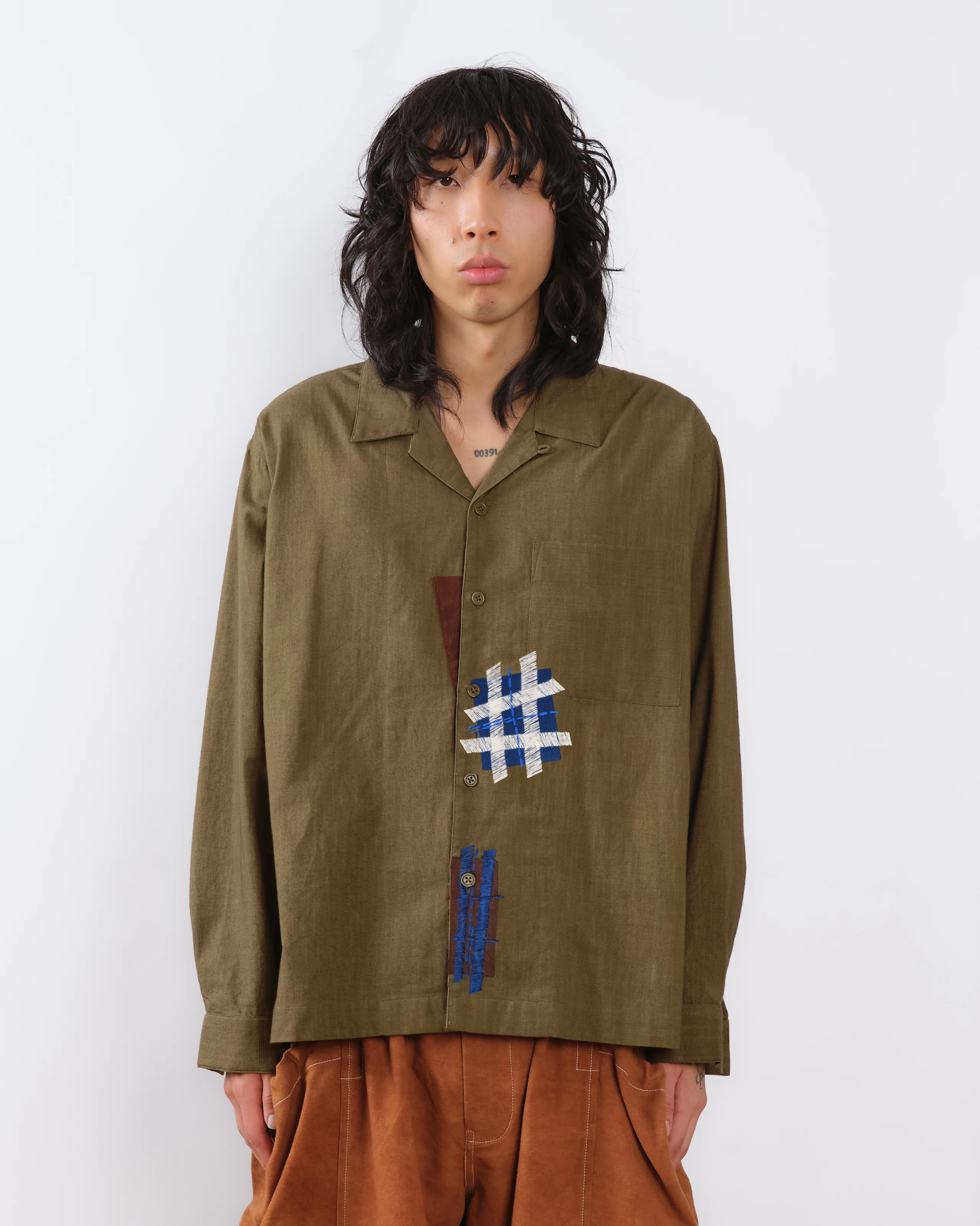 Uniform Shirt LS - Olive Patched Up - Image 2