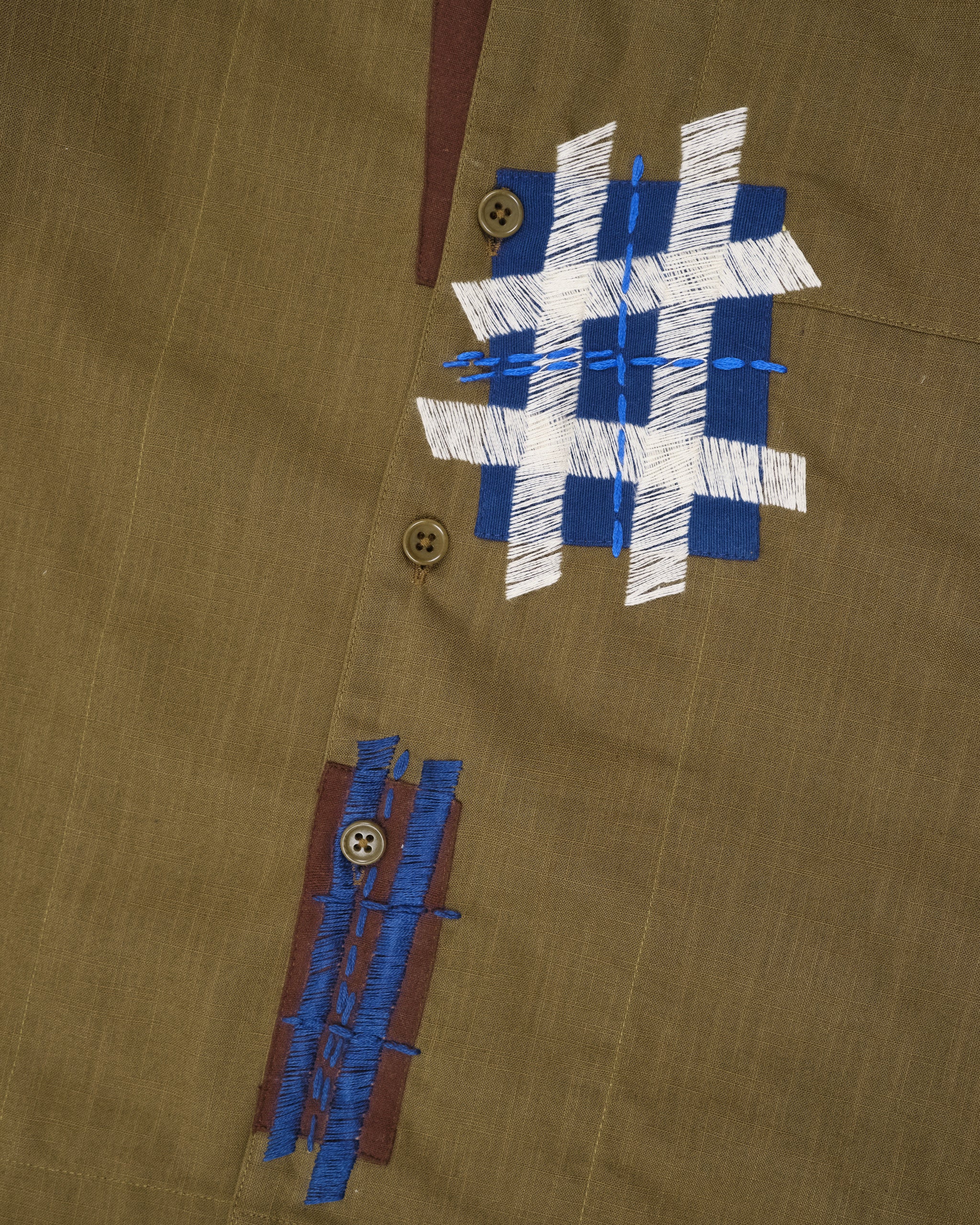 Uniform Shirt LS - Olive Patched Up - Image 3